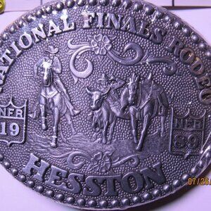 HESSTON BELT BUCKLE NATIONAL FINALS RODEO 1989 Anniversary Series